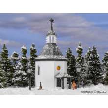 Vollmer 49412 - Stille-Nacht-Gedächtnis-Kapelle mit Beleuchtung und Kunstschnee, Funktionsbausatz